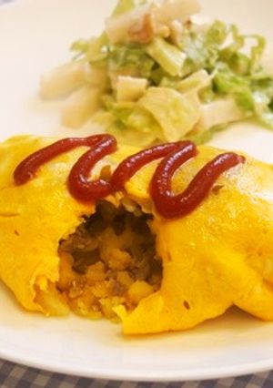 カレーマッシュポテトのオムレツ♪-レシピのメイン写真