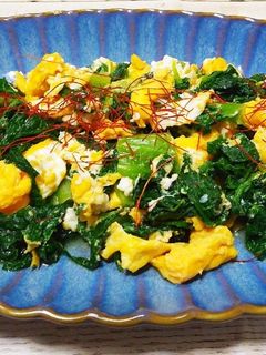 かつお菜と卵の中華炒め-レシピのメイン写真