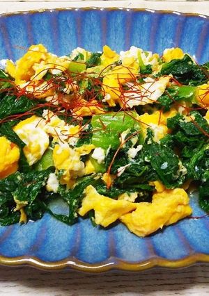 かつお菜と卵の中華炒め-レシピのメイン写真