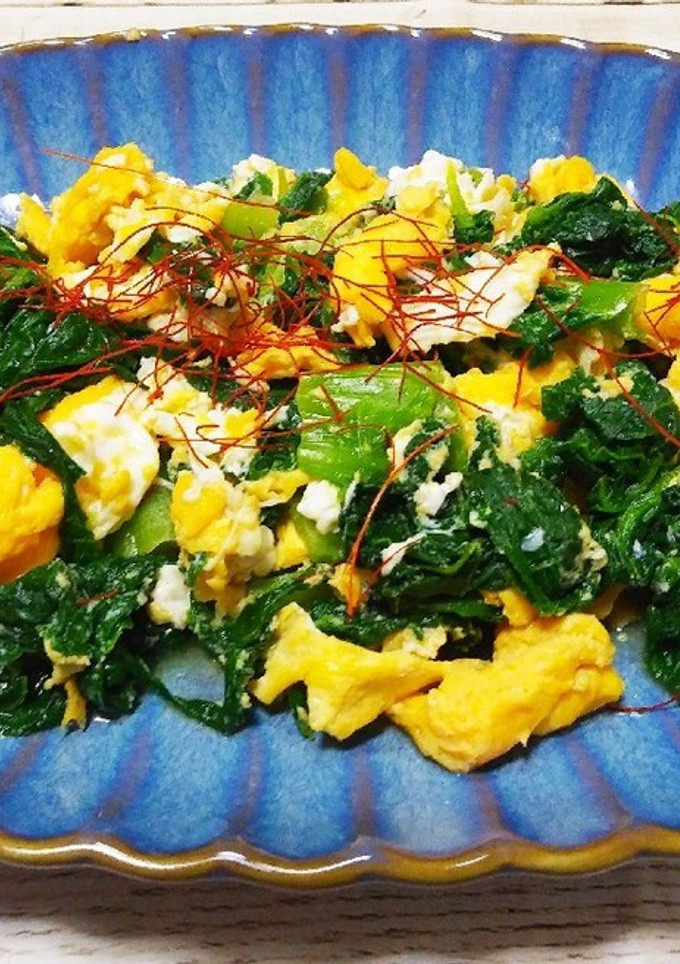 かつお菜と卵の中華炒め-レシピのメイン写真