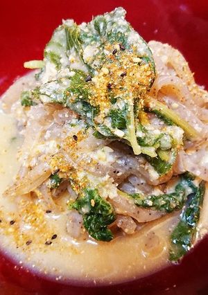 明日葉と蒟蒻の～温か酢みそ和え-レシピのメイン写真