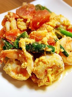 海老とトマトのふわふわ卵炒め-レシピのメイン写真
