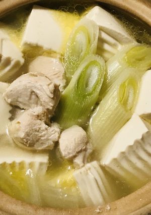 鶏肉＆白菜のシンプル湯豆腐鍋-レシピのメイン写真