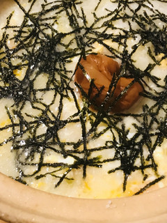 お鍋のあとの梅&海苔雑炊-レシピのメイン写真