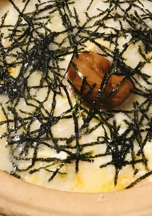 お鍋のあとの梅&海苔雑炊-レシピのメイン写真