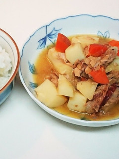 ツナと根菜のごった煮ぶっかけご飯-レシピのメイン写真