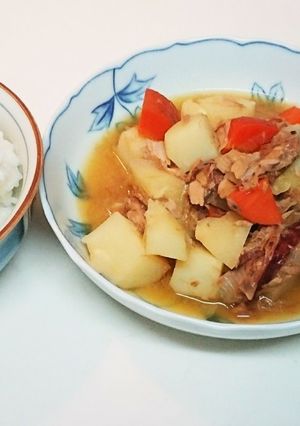 ツナと根菜のごった煮ぶっかけご飯-レシピのメイン写真
