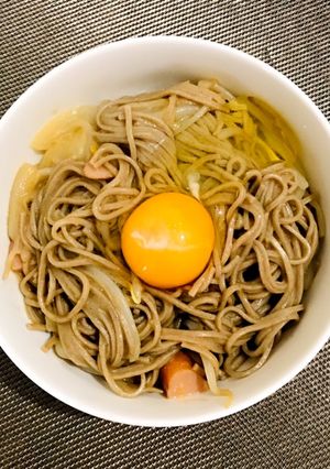 乾麺そばでまぜそば風-レシピのメイン写真