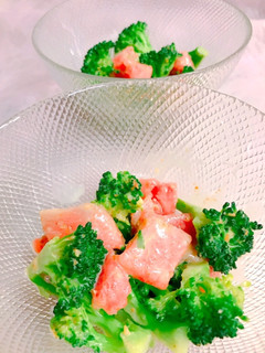 中トロとブロッコリー♪胡麻わさびドレ和え-レシピのメイン写真