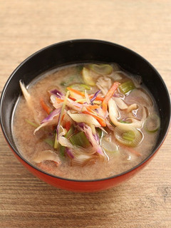簡単!風邪に野菜たっぷり生姜味噌汁-レシピのメイン写真
