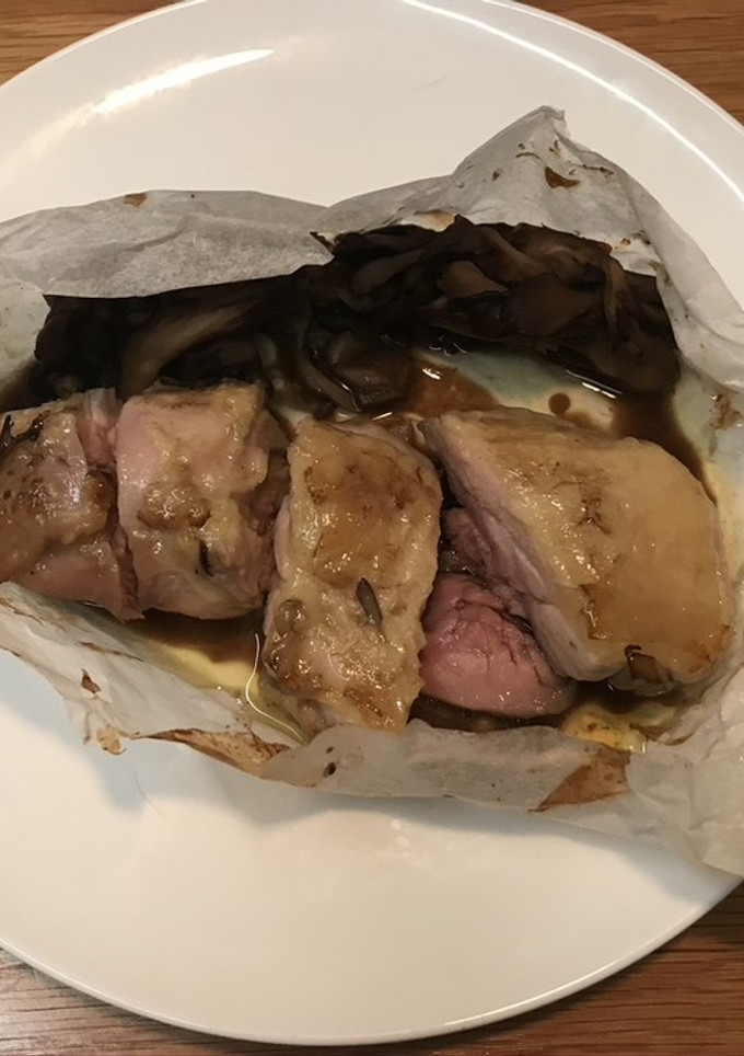 鶏とまいたけの紙包み焼き-レシピのメイン写真