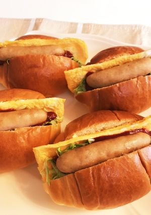 お弁当に！バターロールでホットドッグ！-レシピのメイン写真