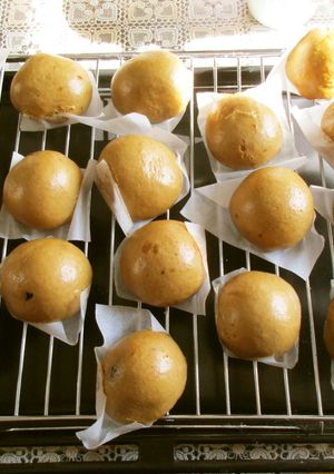 美味しい黒糖饅頭！お茶菓子に好評です。-レシピのメイン写真