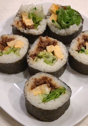レンジで簡単!キンパ風、韓国海苔巻き!-レシピのメイン写真