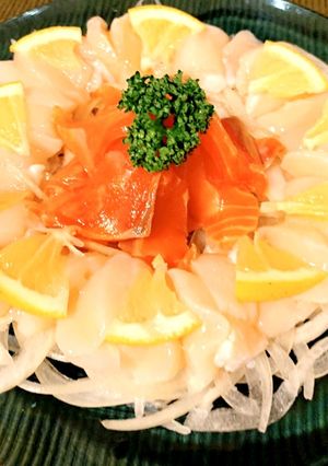 サーモンとホタテの和風カルパッチョ-レシピのメイン写真