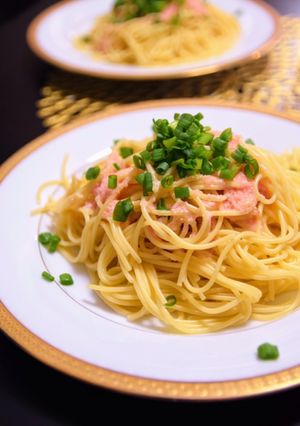 レストランの明太子クリームパスタ-レシピのメイン写真