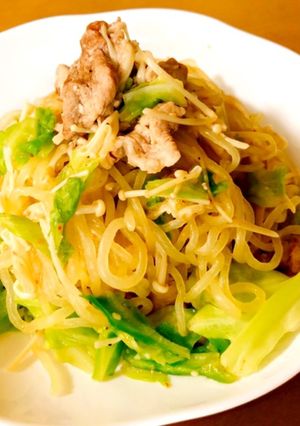 白滝でペペロンチーノ　ダイエット♪-レシピのメイン写真