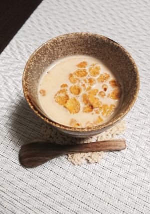 食べる甘酒きな粉ラテꕤ*.ﾟ-レシピのメイン写真