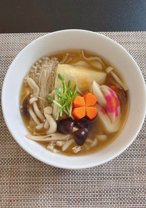 キノコたっぷりお雑煮。-レシピのメイン写真
