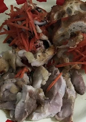 焼いた鳥の皮と椎茸入りしりしり-レシピのメイン写真