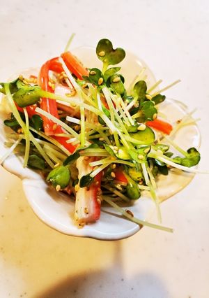 あと一品☆かにカマかいわれ大根-レシピのメイン写真