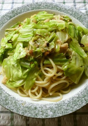 たっぷりキャベツのきゃべツナパスタ♪-レシピのメイン写真