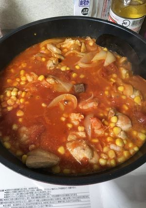 エビと鶏肉のトマト煮-レシピのメイン写真