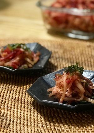 赤辛大根ヤーコンピリ辛炒め-レシピのメイン写真