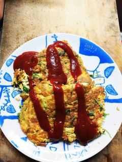 豆苗とツナの崩れオムレツ-レシピのメイン写真