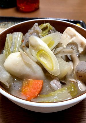 バーミキュラで仙台芋煮（手抜き）-レシピのメイン写真