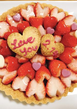 ハートいっぱい苺の生チョコタルト♡-レシピのメイン写真