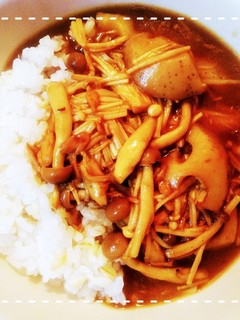市販ルウで簡単!蓮根ときのこの和風カレー-レシピのメイン写真