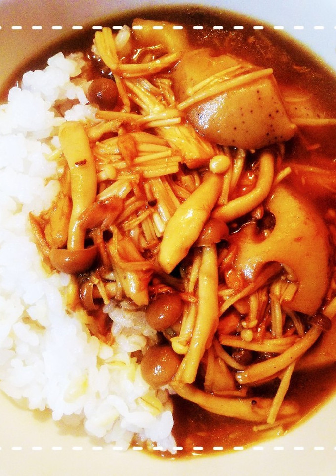 市販ルウで簡単！蓮根ときのこの和風カレー-レシピのメイン写真