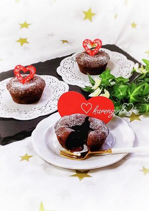 おうちバレンタイン♡フォンダンショコラ♡-レシピのメイン写真