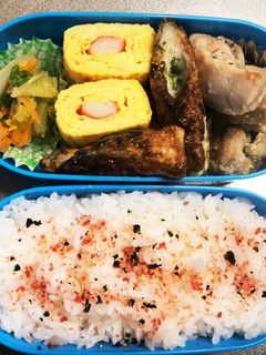 息子冬休み弁当!漬け物も食え!-レシピのメイン写真