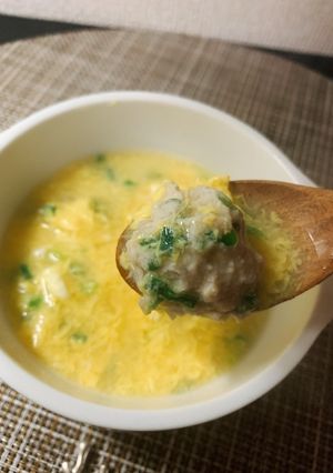 鶏肉団子のかき玉汁#寒い朝に◎-レシピのメイン写真