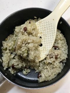 まるで桜餅!お鍋で甘納豆おこわ-レシピのメイン写真