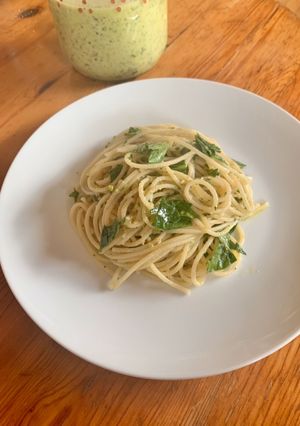 セロリのジェノベーゼ ソースとパスタ-レシピのメイン写真