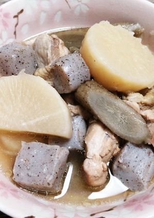 圧力鍋で鶏大根withごぼうとこんにゃく-レシピのメイン写真