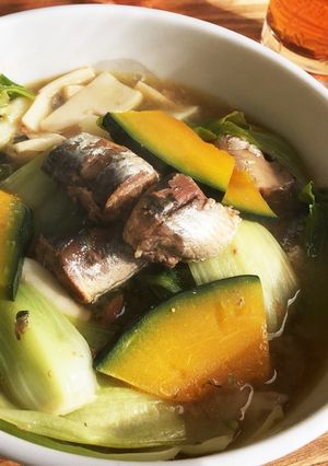 味噌煮缶で簡単ズボラ味噌うどん-レシピのメイン写真