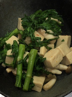高野豆腐と春菊の中華風ピリ辛胡麻和え-レシピのメイン写真