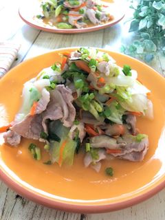 【野菜スープの素】で中華風豚白菜炒め-レシピのメイン写真