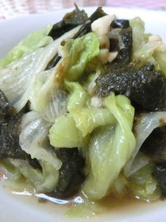 レタスと焼き海苔のオイスターソース炒め-レシピのメイン写真