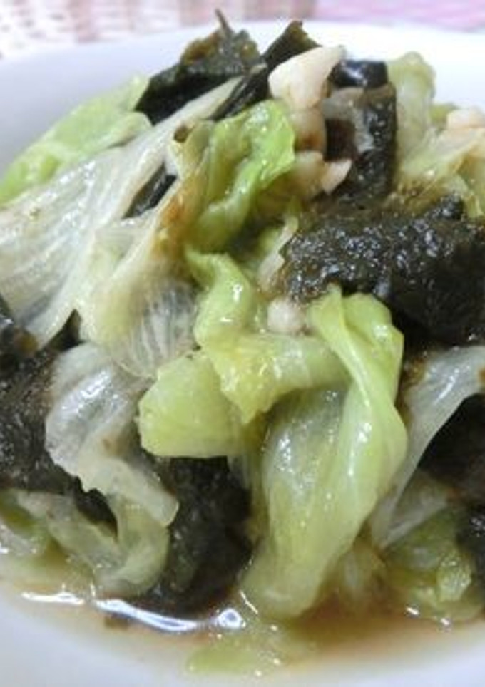 レタスと焼き海苔のオイスターソース炒め-レシピのメイン写真