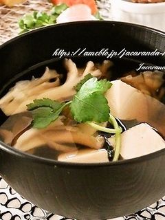 舞茸と豆腐のお吸い物-レシピのメイン写真