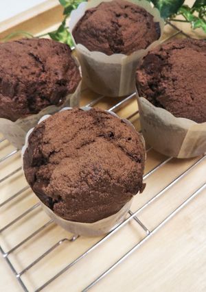 簡単♪生クリームでしっとりチョコマフィン-レシピのメイン写真