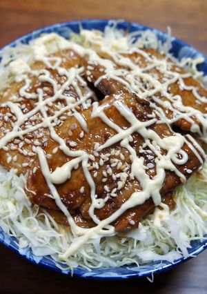 マヨネーズでこってり豚バラ丼-レシピのメイン写真