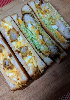 ホットサンド　タマゴサンド＆エビフライ-レシピのメイン写真