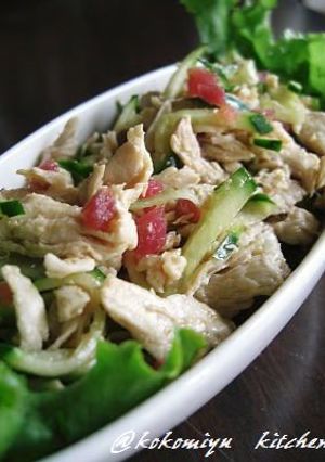 鶏肉のあっさり梅しそ和え-レシピのメイン写真