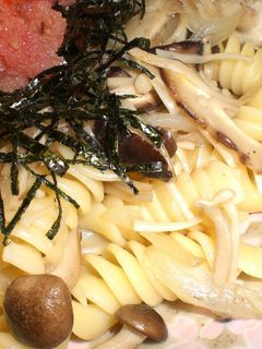 明太子とキノコの和風パスタ♪-レシピのメイン写真
